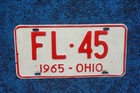 1965 Ohio License Plate   Fl - 45