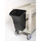 Rubbermaid Commercial Fg409600bla Dual-handle Utility Cart With Lipped Plastic