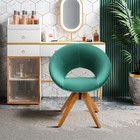 Swivel Accent Chair With Oversized Upholstered Seat For Home Office-green - Colo
