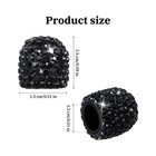 Bling Diamond Valve Stem Caps  4 Pack Black Sparkly Handmade Crystal Rhinesto   