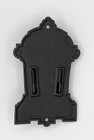 Antique Black Cast Iron Michigan Stove Co Match Holder Wall Plaque Wood Stove