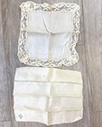 Vintage Silk 1920s Art Deco Hand Painted Lace Ladies Hankie Hanky Lot Of 10 Asis