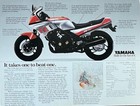 1985 Yamaha Fz750 Double-sided Brochure-literature Nos