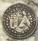 1838 Peru Silver 8 Reales Cuzco South Peru      Sun Face Coin