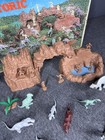 Vintage Marx Prehistoric Play Set Cavemen Dinosaurs Animals Figures Box Usa 1971