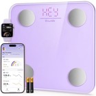 Smart Digital Bathroom Scale For Body Weight Bmi Body Fat Purple Sync Fitbit