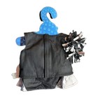 Metallic Silver   Black Cheerleader Teddy Bear Clothes Fits Most 14 -18  Bab Nwt