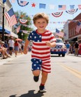 Popshion Boys 4th Of July Outfit Kids American Star Flag Shirt And Casual