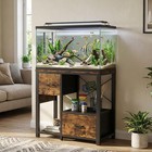20-29 Gallon Fish Tank Stand W  Power Outlets Aquarium Table 2 Drawers Wood