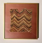 Framed Pre-columbian Embroidered Textile Peru Chancay Or Chimu Nazca Wari