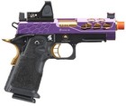 Airsoft Lancer Knightshade Gbb Hi-capa 4 3 W Rmr Optic Purple W Gold Trim 6mm