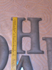 Cast Aluminum Sign Letters Antique Rare 8 5 Inches Each  Heavy Cast Aluminum