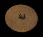 3d Prancing Horse   Rider  W Whip Applied To Disc  Large  Antique Button