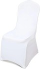 100 New White Stretch Spandex Chair Covers   Wedding Parties   All For One Price
