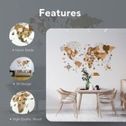 Wooden World Map 3d Art Large Wall Decor - Size  m   L   Xl  Any Occasion Gift  