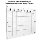 30 In  X 20 In  Acrylic Dry Erase Board With Custom Printed Calendar  Clear