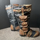 Steampunk Boots Pirate Captain Cosplay Renaissance Men 10 11 Costume Knee High