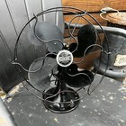 Antique Emerson 2250 B Oscillating Fan   10  Black Metal  rewired And Working