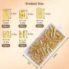 100pcs Gold Hair Jewelry For Braids Accessories  Metal Dreadlock 