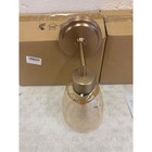 Pack-of-2 Vcozar Glass Wall Lamps  Round Base Modern Amber Wall Sconce