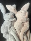 Lot 2 Jellycat London Pink Gray Bunny Soothers Pink Baby Lovey