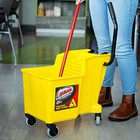 Libman Yellow Polypropylene Bucket   Wringer With Non-slip 32 Quart