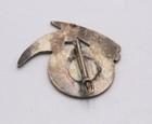 Vintage 1x1  1933 Enamel   Brass World s Fair Badge  roma  Chicago  New York 