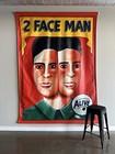 Snap Wyatt Style Hand Painted 2 Face Man Canvas Circus Sideshow Banner 8    X 6   