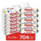 Huggies Simply Clean Unscented Baby Wipes  11 Flip-top Packs  704 Wipes Total 