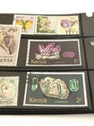 Lot Of 17 Used Kenyan Stamps 1960s Gemstones  Shells   Flowers Collection