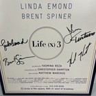 Life  x  3 Cast Signed 2003 Broadway Poster Window Card Helen Hunt John Turturro
