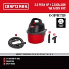 Craftsman 2 5 Gallon 2 5 Peak Hp Wet dry Vac   For Cleaning In The Home   shop