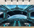 Spaceship Backdrop Astronaut Birthday Photo Background Party Decoration Banner