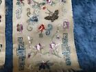 2 Antique Chinese Embroidered Silk Panels Embroidery On Silk Birds Etc As Is  4