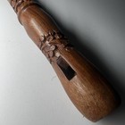 Vintage 13  Hand Carved Wooden Flute Recorder Made In India Folk Instrument