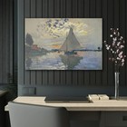 Claude Monet Sailboat Print - Framed Poster - Impressionist Canvas Wall Art