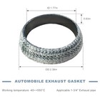 Id Car Exhaust Gasket  Leakproof Graphite Seal Muffler Ring Exhaust Donut 45mm