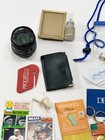 Vintage Junk Drawer Lot Folding Hanger  Camera Lens  Clocks   Other Misc Items