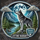 Wolf Applique Patch - Howling  Coyote  Animal Badge 2   iron On 