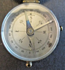 Vtg Antique Small Brass German Pocket Compass Unbranded 2 