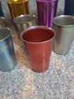 Vintage Lot Of 9 Sunburst Anodized Aluminum Tumblers Drinking Cup 3 5      5  