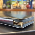 Vintage Manicure Set Never Used Midcentury Grooming Kit Black Leather Case Gift