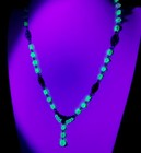 Uranium Glass Necklace Vaseline Glass Czech Beads Women s Jewelry Art Deco Style
