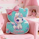 Personalized Letter Unicorn Shaped Pillow Christmas Gift Kids Girls Baby Shower