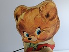 Vintage Fisher Price Teddy Zilo Wooden Pull Toy  777 Bear Playing Xylophone 1950
