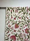 Antique Crewel Suzani Work Hand Embroidered Floral Wall Hanging Curtain 85x46 In