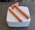 Shield Copper Gem Razor With Bonus Handle  Mint  Free Shipping 