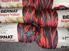 6 Lot Skeins Bernat Super Value Sedona Sunset 4 Acrylic Yarn 5 Oz 275 Yds
