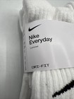 Nike Everyday Socks Cushioned Socks Youth Size 3y-5y White 6 Pack Crew Socks New