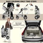 3-in-1 Convertible Baby Stroller With Big Seat And Adjustable Canopy  24 Pound 